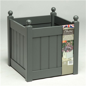 Classic Planter Wooden Charcoal 18